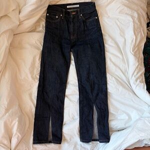 John Lawrence Sullivan selvedge denim dark wash with Front Slits